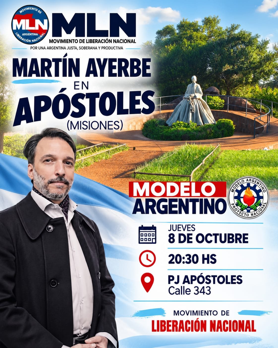 Martín Ayerbe en Apóstoles, Misiones